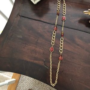 Gold and Maroon Necklace